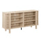 59 Inch TV Stand for TVs Up to 55 Inches with Adjustable Shelves-Natural