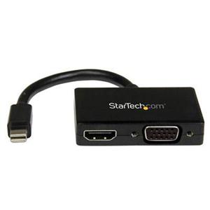 Travel A/V Adapter: 2-in-1 Mini DisplayPort to HDMI or VGA Converter