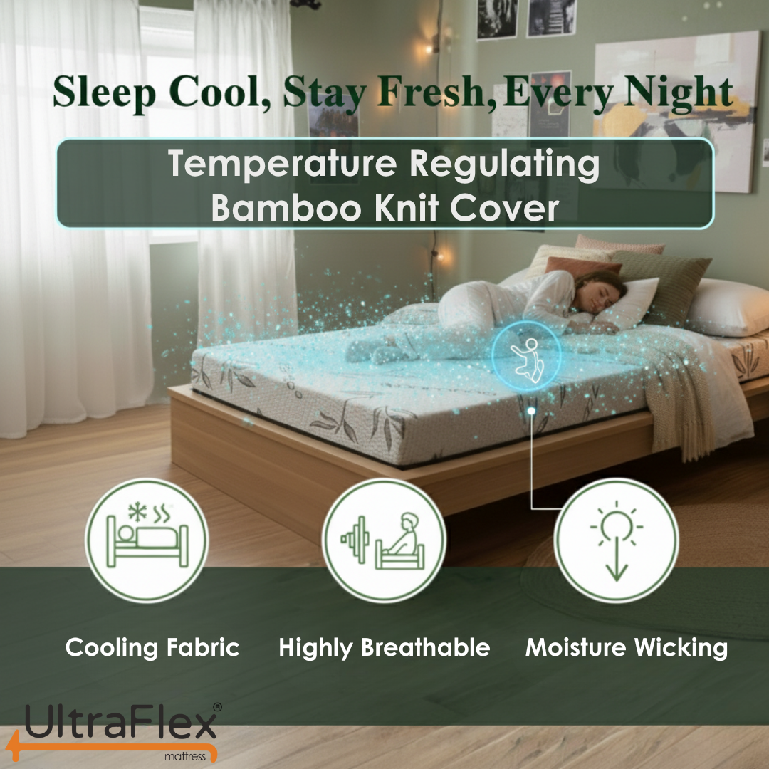 UltraFlex® ATLAS Mattress and BoxSpring Set-Canadian Made Firm Reversible Foam Mattress – Cooling Gel Infused High-Density Foam with Breathable Bamboo Cover – CertiPUR-US® Certified for Superior Comfort & Support
