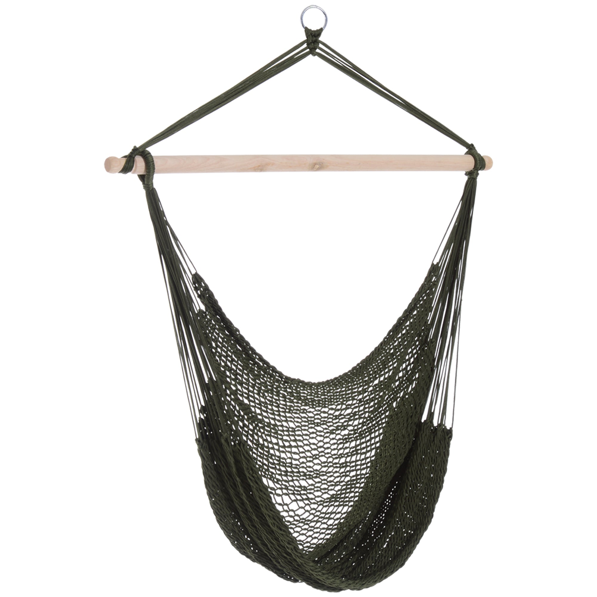 Outsunny Nylon Woven Hammock Chair Air Sky Hanging Swing Portable Outdoor Indoor Relaxation 
