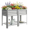 Raised Garden Bed with Legs Storage Shelf Elevated Planter Box 31.5