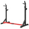 Soozier Squat Rack, Power Rack with Adjustable Height & Width, Strength Training Equipment with Barbell Storage Racks & J-Hooks for Bench Press, Squat, Weight Lifting
