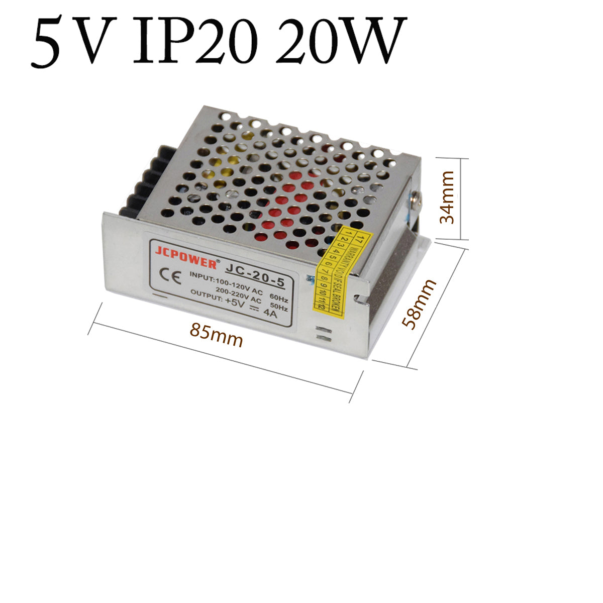 DC 5V 4 Amp Switching Power Supply for LED Strips CCTV~1029