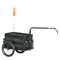 Aosom Steel Trailer for Bike, Bicycle Cargo Trailer with Foldable Storage Box and Safe Reflectors, Max Load 88LBS, Black