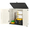 Outsunny 185 Gallon Outdoor Storage Cabinet with Openable Top and Lockable Doors for Lawnmower, Trash Can, Patio Accessories