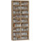 9-Tier DVD Shelf with 18 Compartments and 14 Adjustable Shelves, Holds 640 CDs, 360 DVDs or 430 Blu-rays, Natural Wood