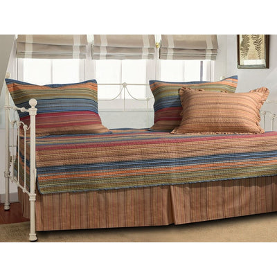 Reversible 5-Piece Daybed Bedding Set with Bed-skirt and Three Pillow Shams - Free Shipping 