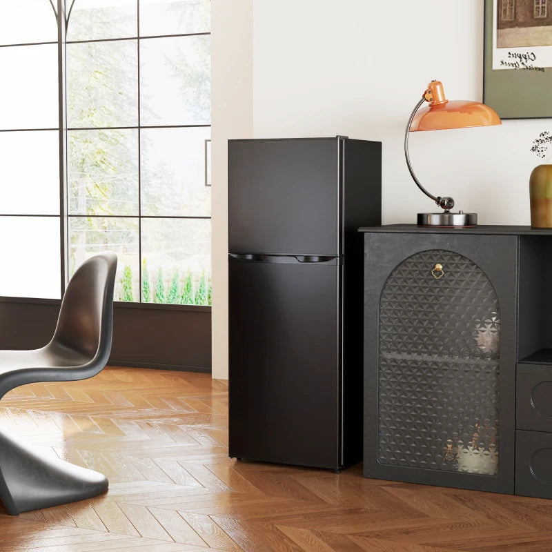 🧊 4.6 Cu. Ft Double Door Mini Fridge with Freezer – Black or Silver