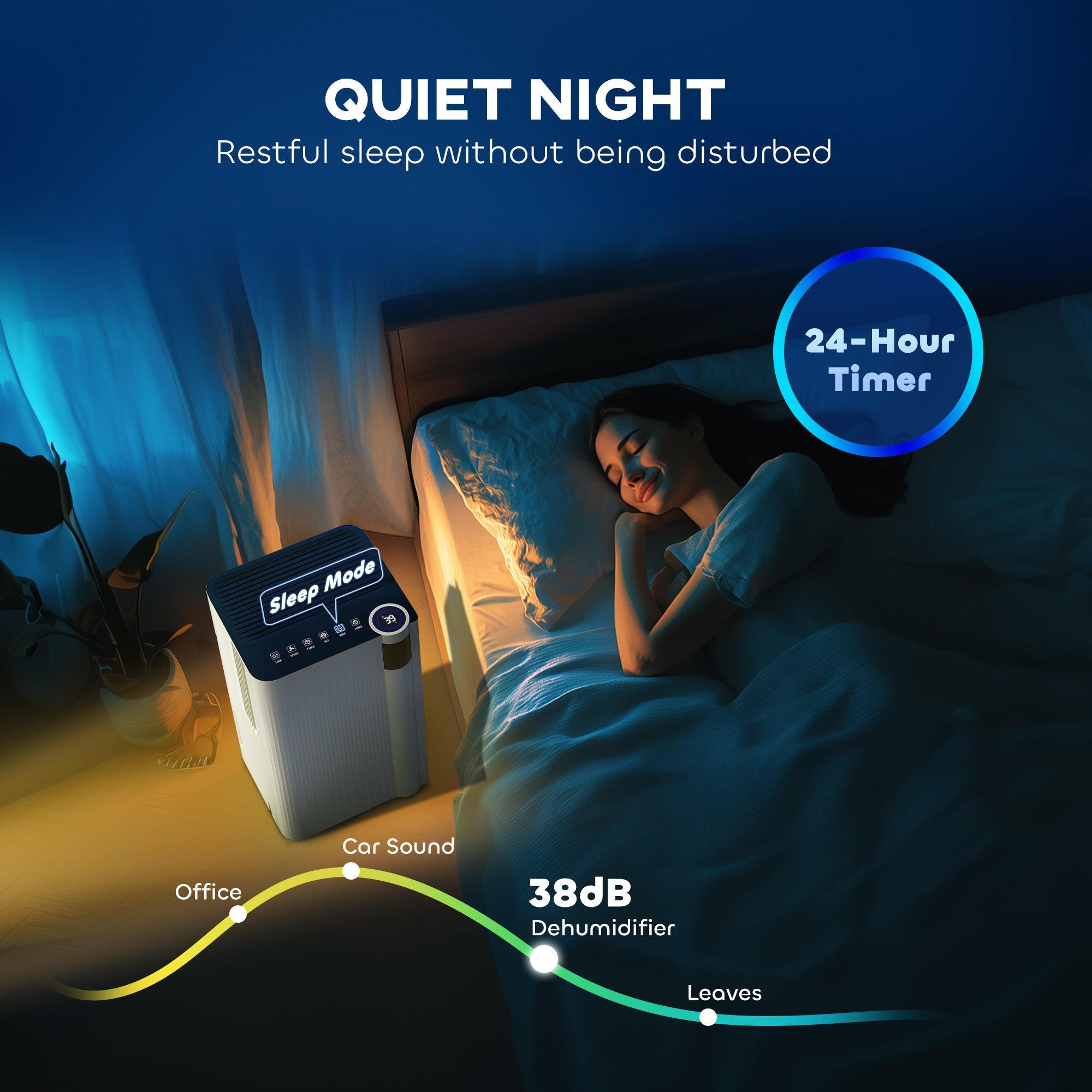 HOMCOM 25pints/Day Dehumidifier with Continuous Drainage, Timer, Dehumidifier for Condensation, Mould, Laundry Drying 