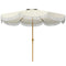 9FT Patio Umbrella Parasol, UPF 30+ Outdoor Market Umbrella with Crank, 8 Ribs, Push Button Tilt, Cream White