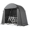 8' x 4' Portable Shed, Waterproof Bike Tent with Roll-up Zipper Door and Galvanised Metal Frame for Bike, Garden Tools