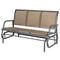 Outsunny 3-Seat Outdoor Glider Chair, Patio Rocking Chair, Steel Frame, Sling Fabric Seat for Garden, Backyard, Lawn, Brown