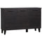 HOMCOM Elegant Dining Storage: Sideboard Buffet Cabinet with Adjustable Shelf, 3 Doors for Kitchen, Dark Walnut Finish
