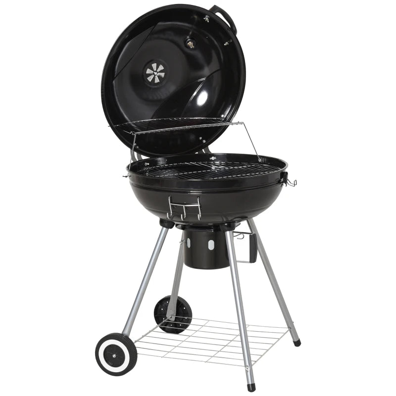 Portable Kettle Charcoal Grill for Outdoor Grilling Heat Control BBQ Barbecue