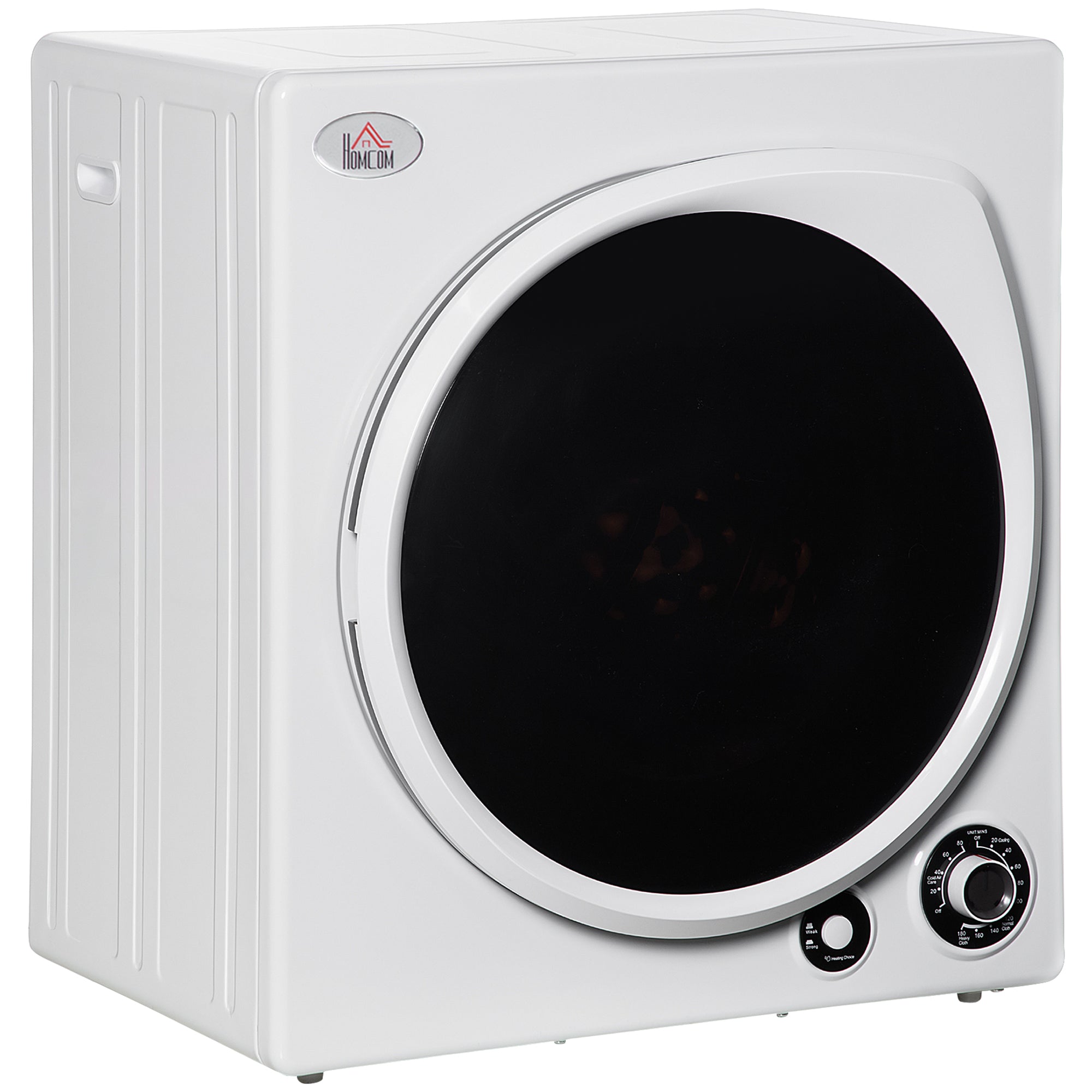 HOMCOM Compact Laundry Dryer, 1350W 13lbs Portable Dryer with 5 Drying Modes,Stainless Steel Tub for Apartment, Home, Dorm, White 