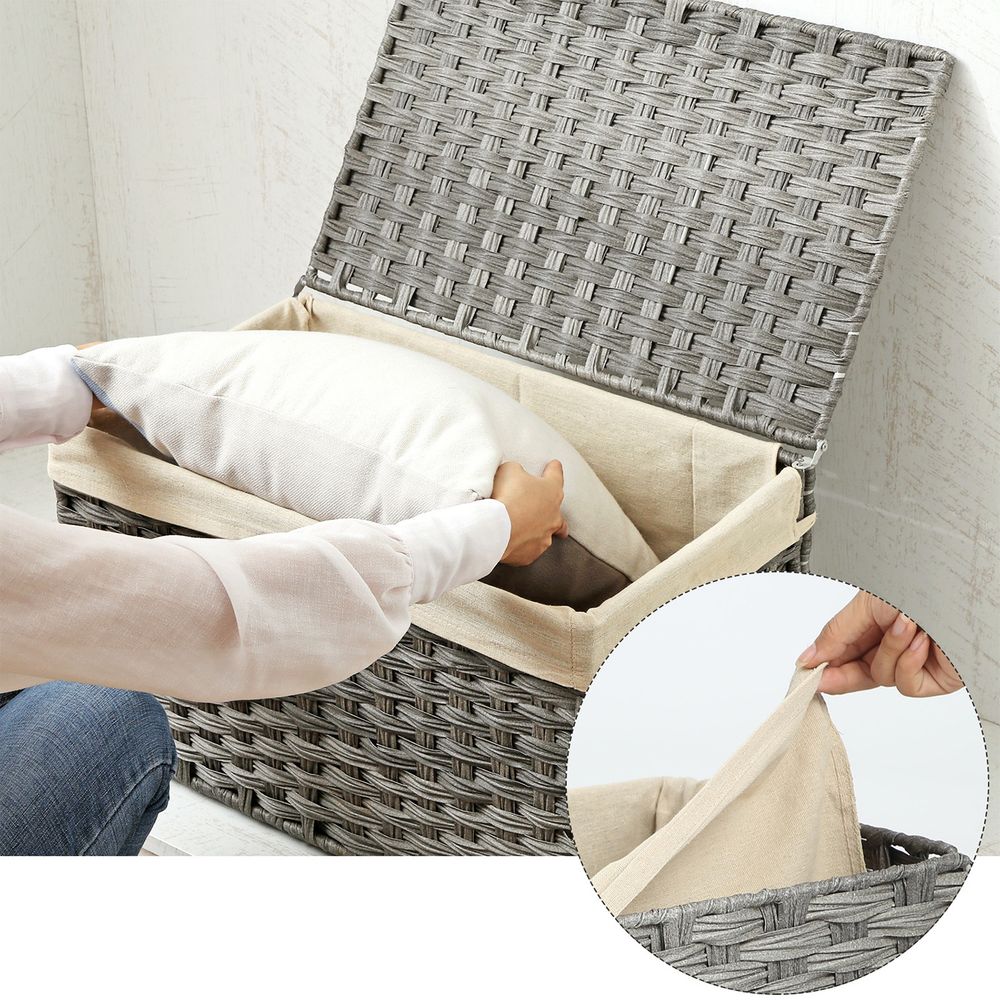 SONGMICS Storage Basket with Lid 