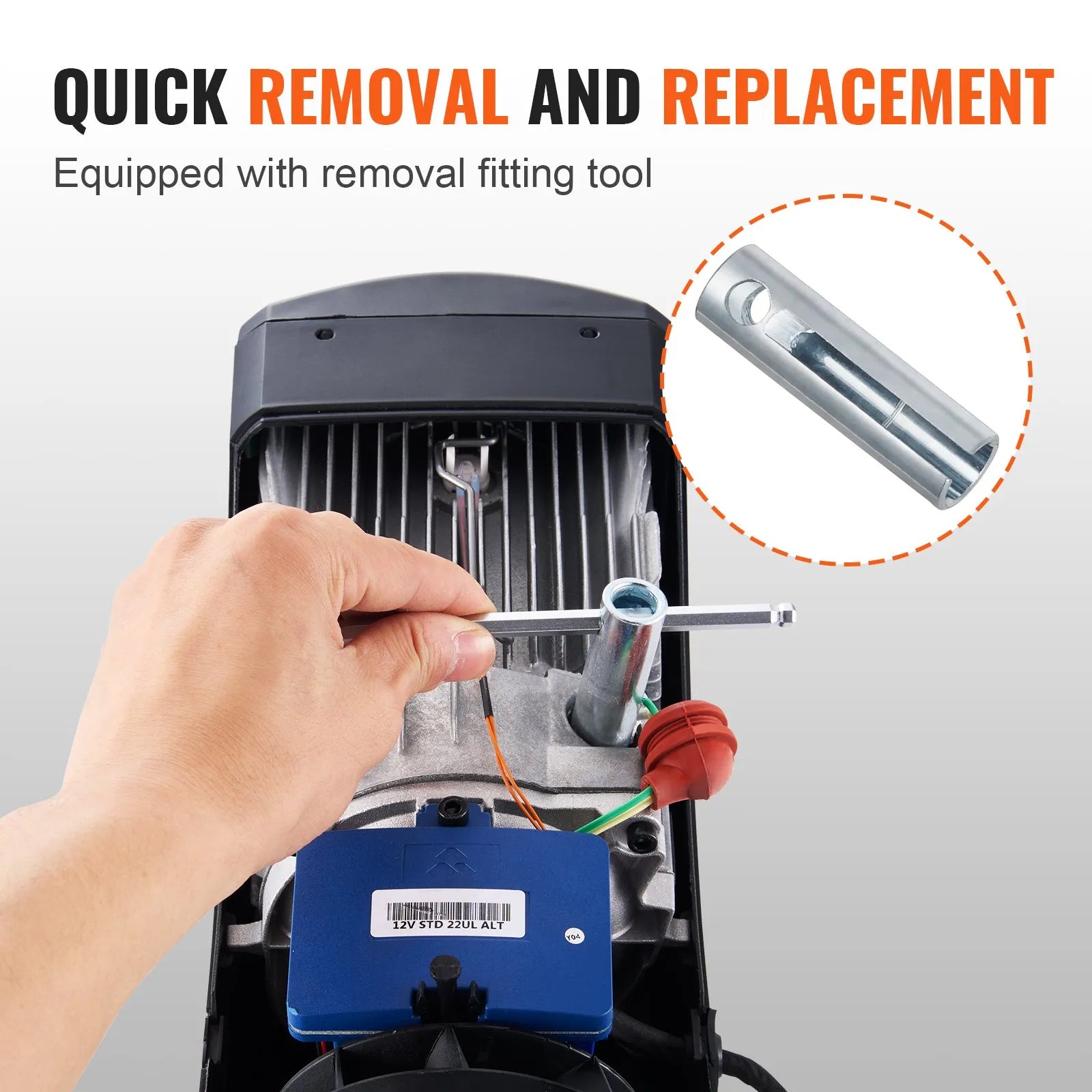 VEVOR Diesel Heater Glow Plug Kit, Ceramic Glow Plug Repair Kit with Removal Fitting Tool, Diesel Heater Rebuild Kit for 2KW/5KW/8KW Air Diesel Parking Heater Replacement 
