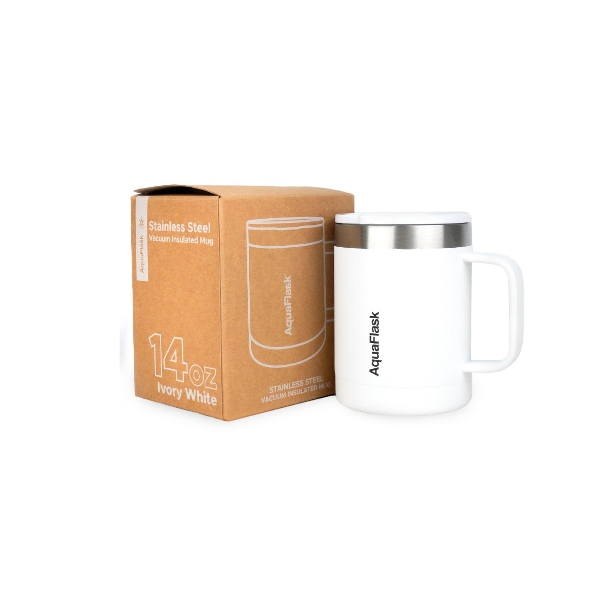 Aquaflask Thermal Insulated Lidded Mug With Handle 415ml (14 oz) 