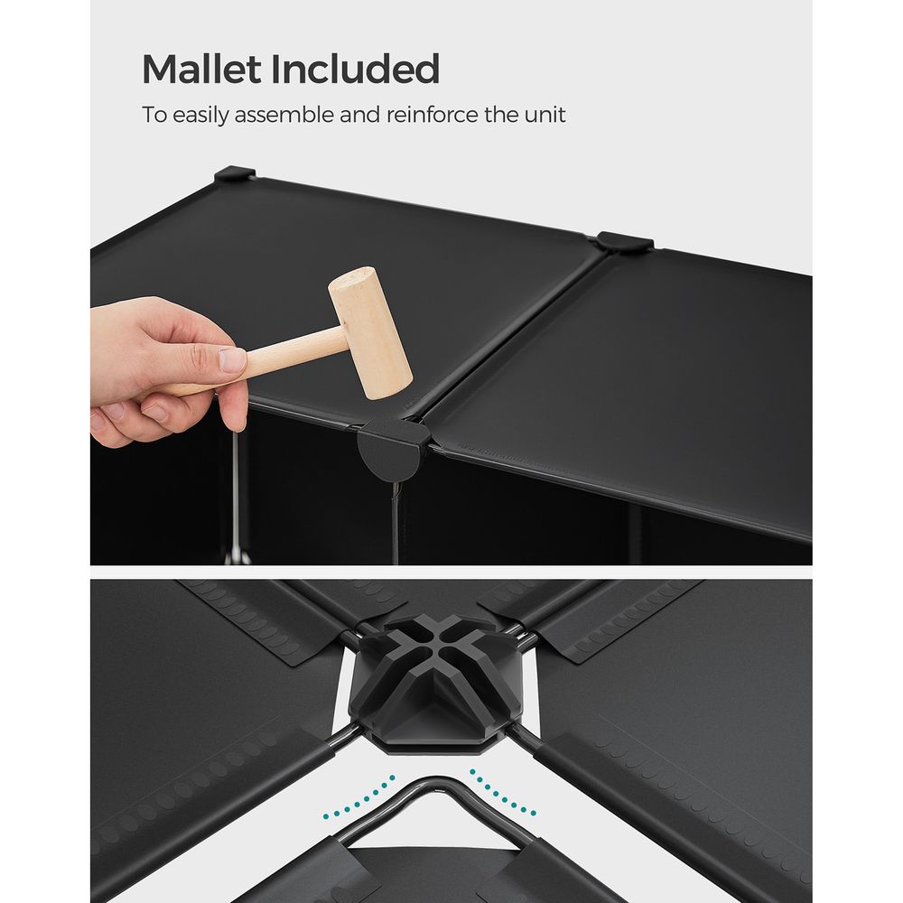 SONGMICS Cube Storage Organizer with Storage Boxes, Set of 6 