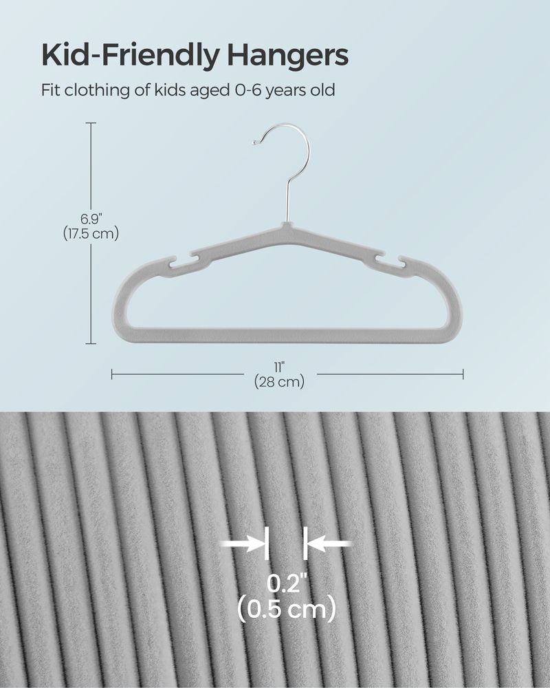 SONGMICS Kids Hangers 50 Pack 