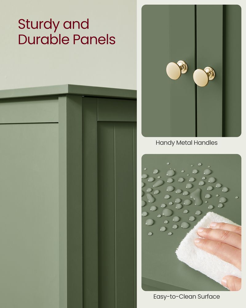 VASAGLE Bathroom Storage Unit with 2 Adjustable Shelves 