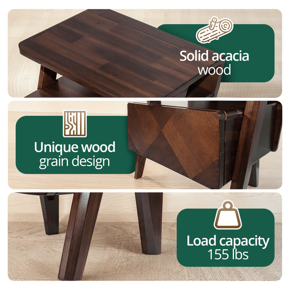 Rum Nightstand with drawer 