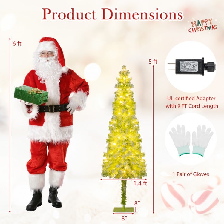 5 FT Whimsical Christmas Tree with Bendable Top and 216 Branch
