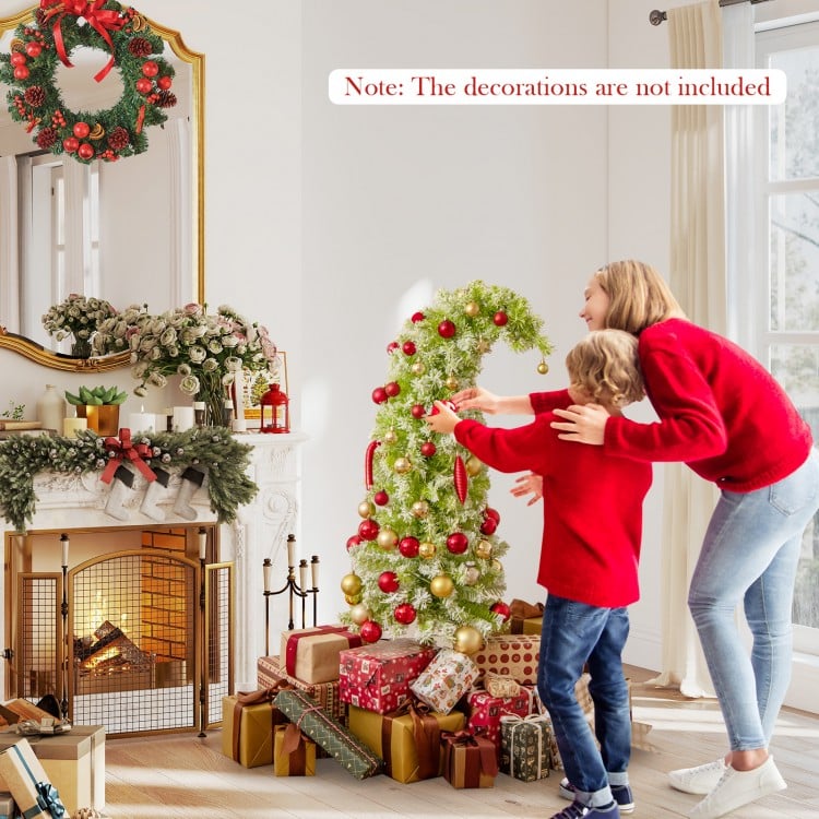 5 FT Whimsical Christmas Tree with Bendable Top and 216 Branch
