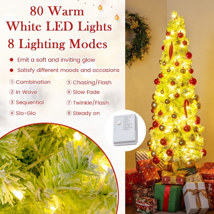 5 FT Whimsical Christmas Tree with Bendable Top and 216 Branch