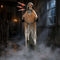 5.7 ft Life-Size Grim Reaper Halloween Decoration with Moving Head, Swinging Hands & Sound