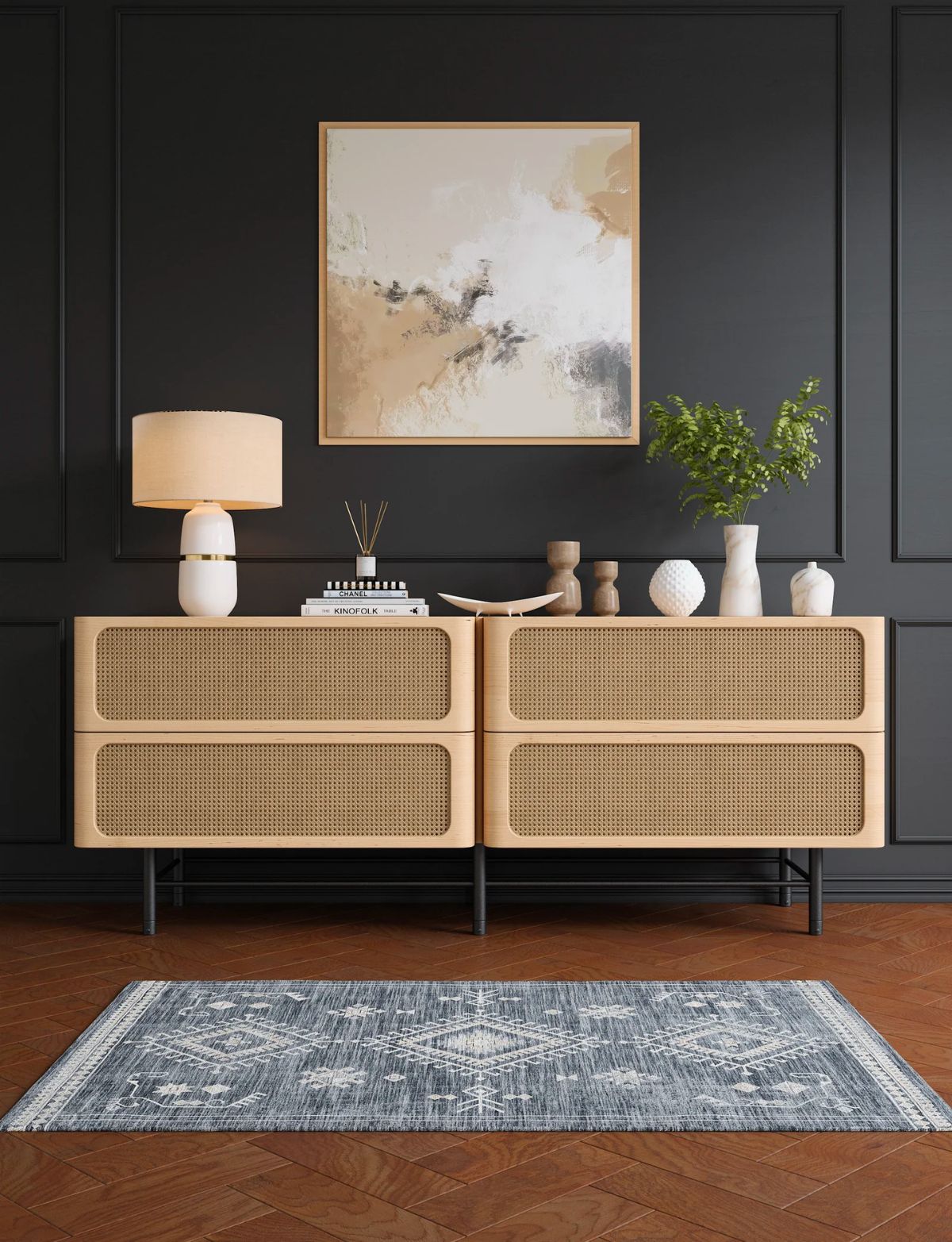 Khaleesi Black Yellow Sand Rug 