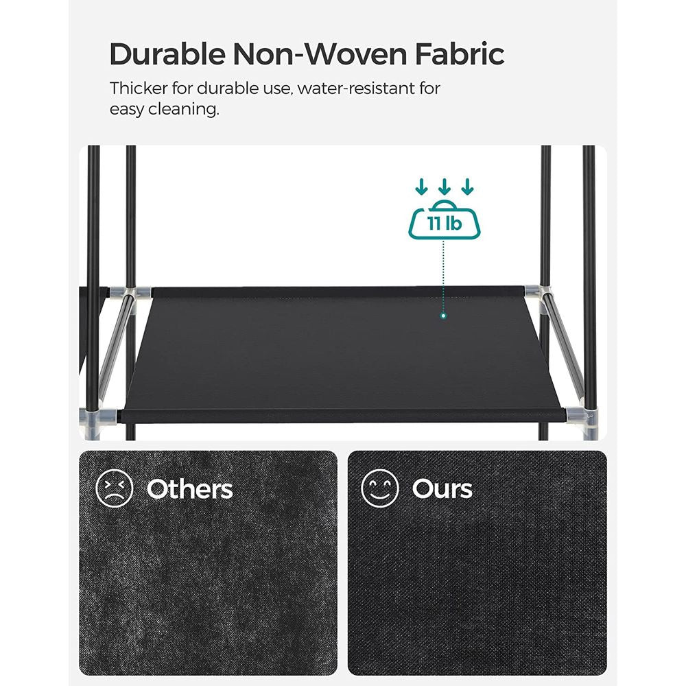 SONGMICS Clothes Storage Organizer with Hanging Rail 