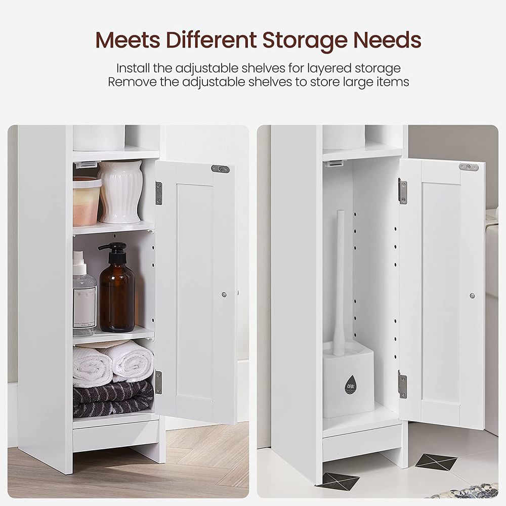 VASAGLE Small Bathroom Storage Corner Floor Cabinet 