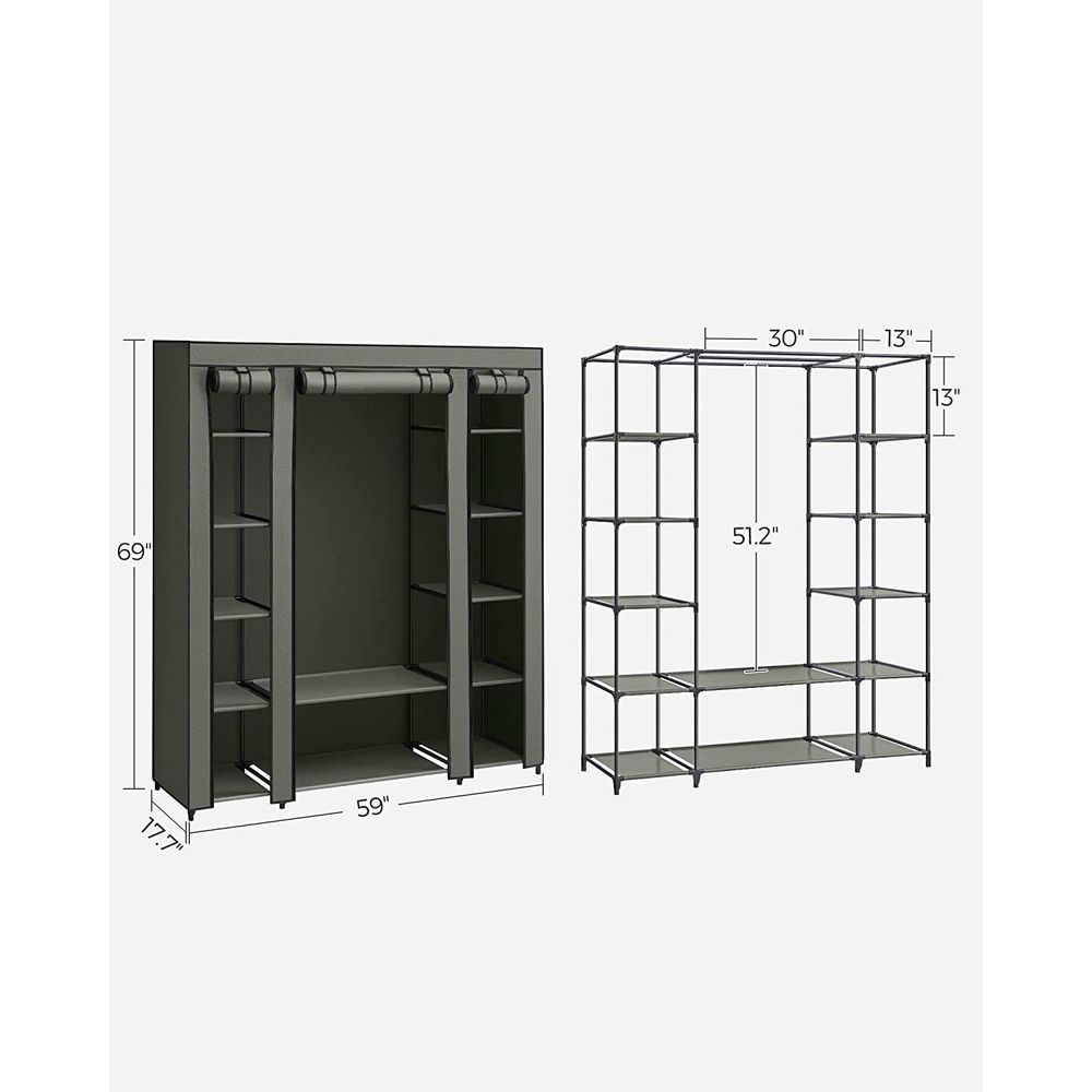 SONGMICS Portable Closet with Non-Woven Fabric Cover 