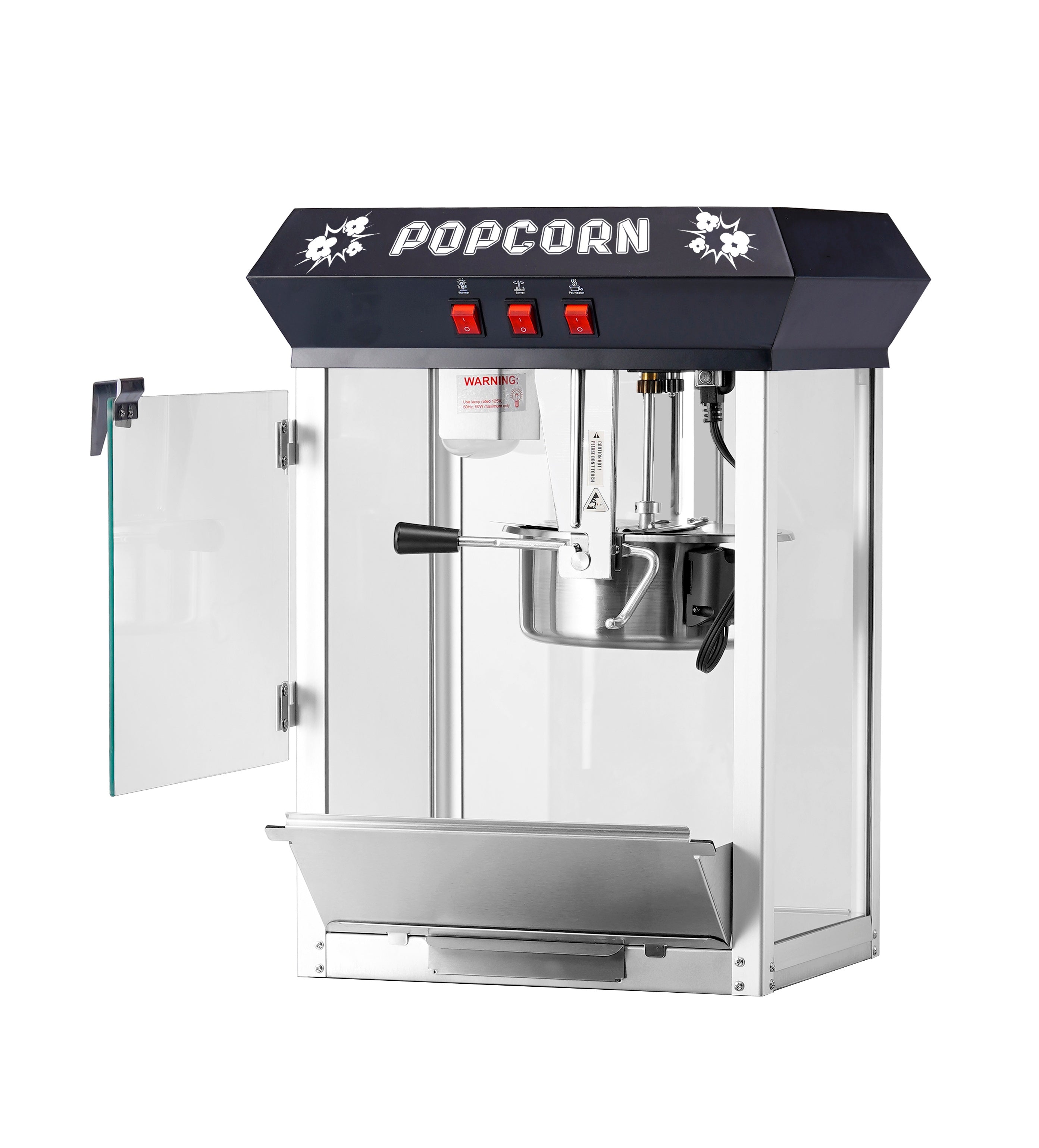 8oz Black Canadian Commercial Popcorn Machine 