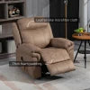 HOMCOM Manual Recliner Chair with Vibration Massage, Side Pockets, Microfibre Reclining Chair for Living Room, Brown 