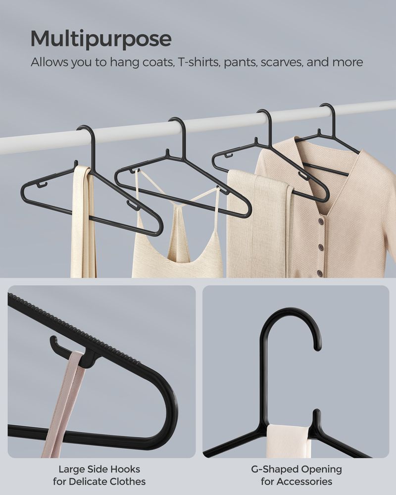 SONGMICS 50-Pack Plastic Clothes Hangers 