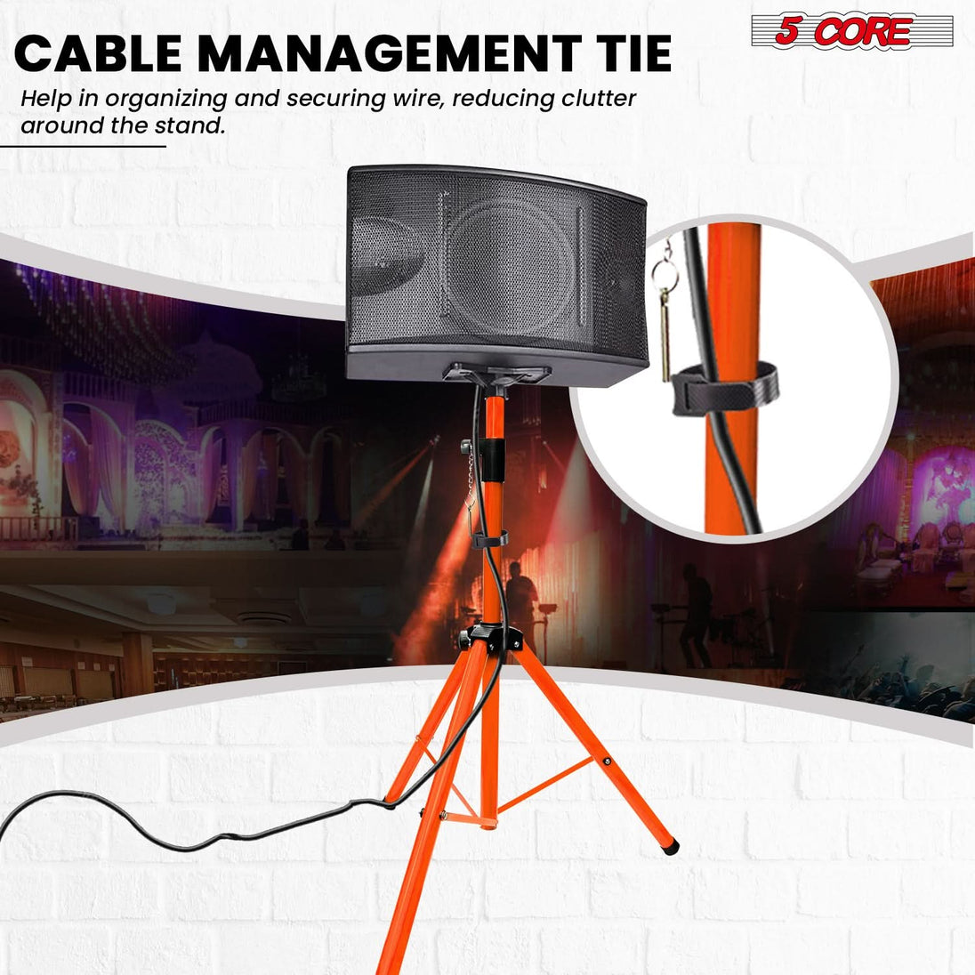 5Core Speaker Stand Tripod Tall Adjustable 72 Inch DJ Studio Monitor Stands Pole Mount ORANGE5Core Speaker Stand Tripod Tall Adjustable 72 Inch DJ Studio Monitor Stands Pole Mount ORANGE