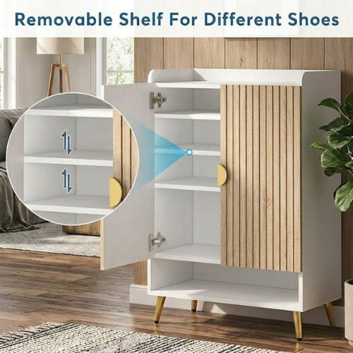 7-Tier Shoe Cabinet, Shoe Storage Organizer with Adjustable Shelves