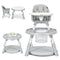 5-in-1 Baby High Chair with Adjustable Height, 2-Tier Tray & Storage Basket – Convertible Feeding Chair