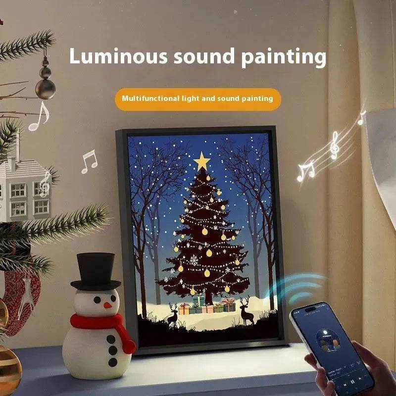 2024 New Luminous Christmas Tree Painting decorations Bluetooth Speaker integrated Gift Ideas 