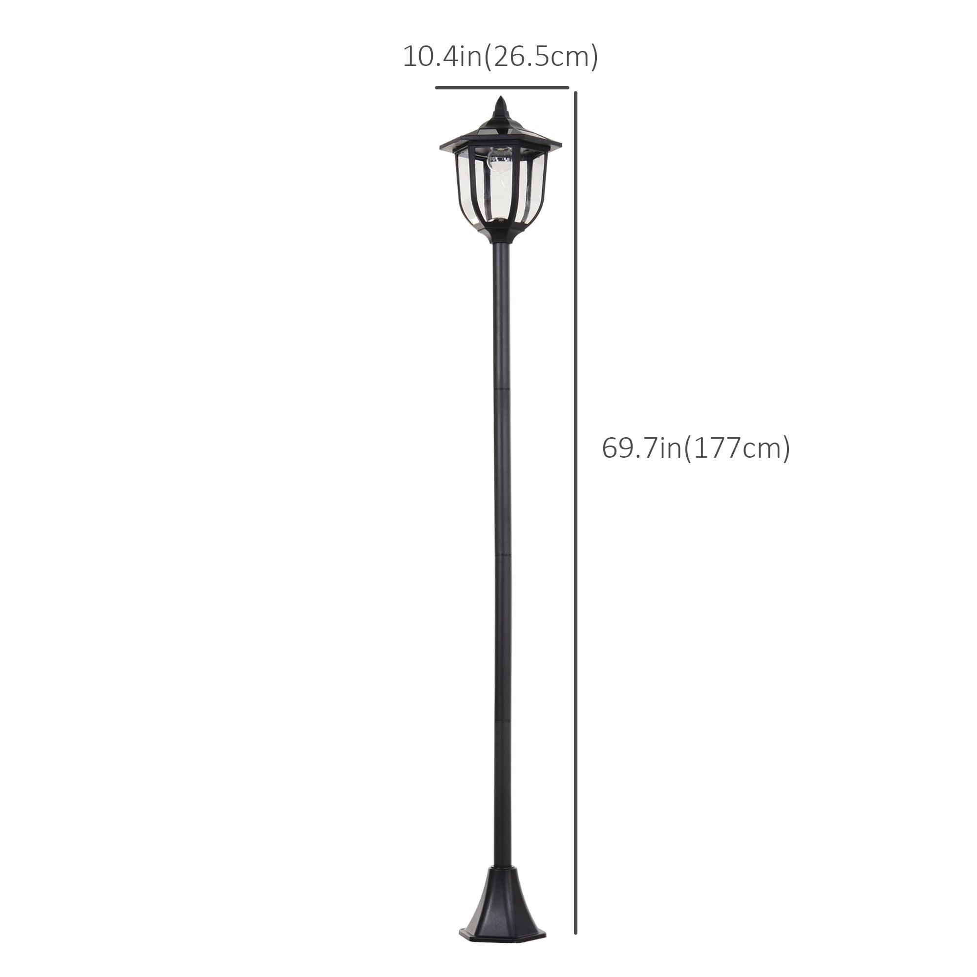 Outsunny Solar LED Torch Lights, Outdoor Garden Lighting, Water-Resistant, Automatic On/Off, 6-8 Hours 