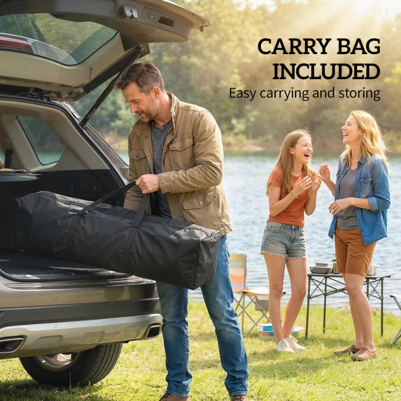 5 x 8.5 ft Pop Up Grill Gazebo with 2 Shelves, UPF 50+ Outdoor Instant Canopy Portable Shelter with Carry Bag, Dark Grey