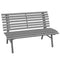 Outdoor Bench Patio Bench, Aluminum Lightweight Park Bench with Slatted Seat for Lawn, Park, Deck, Grey
