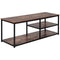 HOMCOM Industrial Chic: TV Stand with Metal Frame, 2 Shelves, and Storage Cabinet, Perfect for Living Room Decor