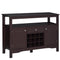 HOMCOM Espresso Buffet Credenza: Sideboard Bar Cabinet Storage Cabinet with Drawer for Kitchen, Living Room, Rich Espresso