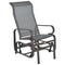 Patio Glider with Breathable Mesh Fabric, Outdoor Glider Chair, Garden Rocking Gliding Seat for Patio, Yard, Porch, Grey