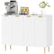 HOMCOM Modern Kitchen Storage Cabinet, Sideboard Buffet Cabinet with Adjustable Shelves for Kitchen Hallway, White