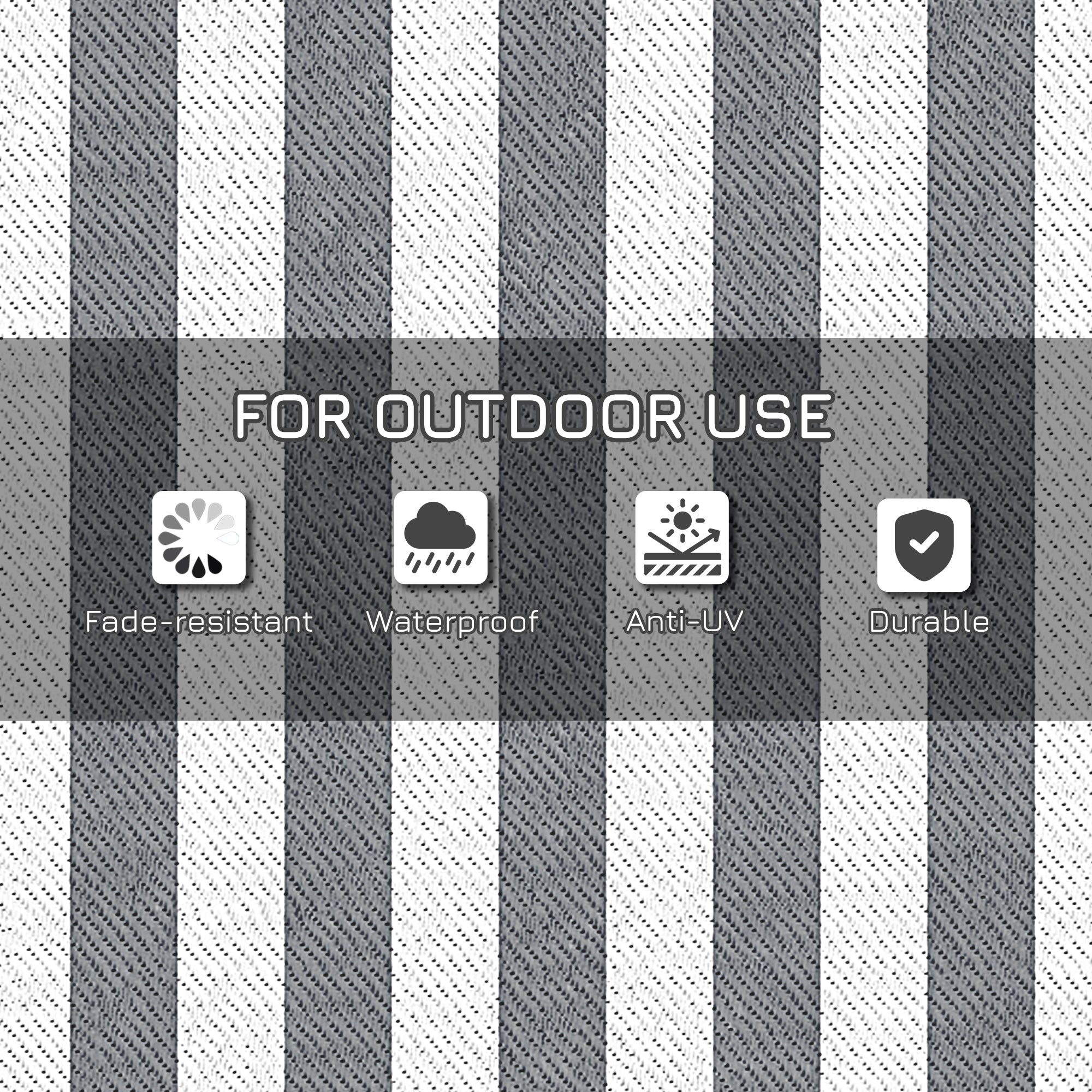 Outsunny Reversible Outdoor Rug, 9' x 12' Waterproof Plastic Straw Floor Mat, Portable RV Camping Carpet for Backyard 