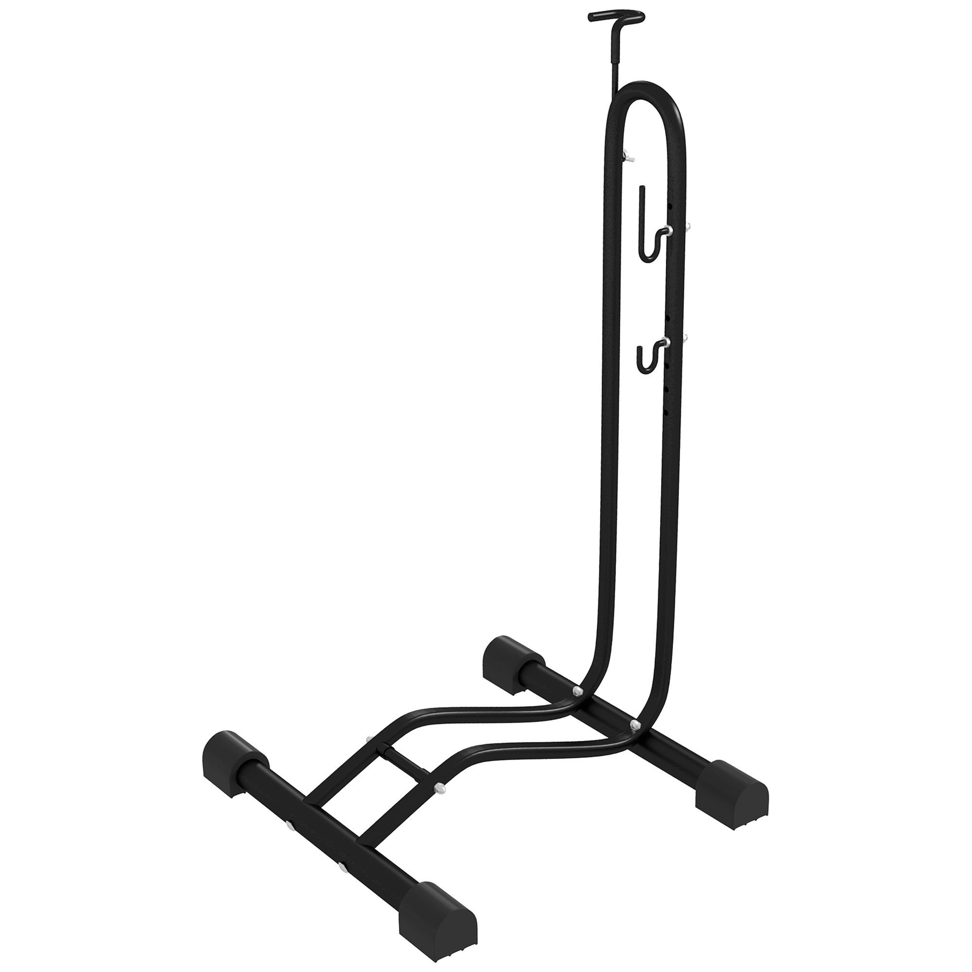 Soozier Vertical Horizontal Bike Rack Bicycle Storage Stand Adjustable Hooks 6"-28" 700c Bikes 